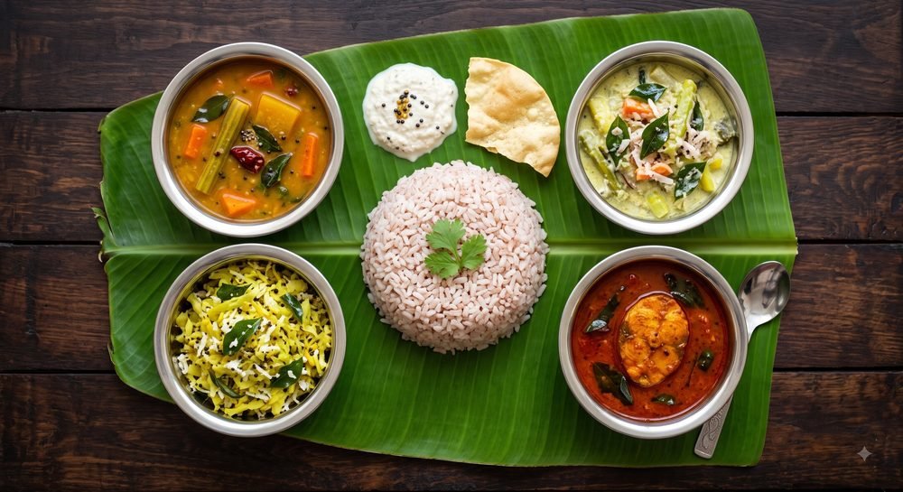 Fish curry and rice